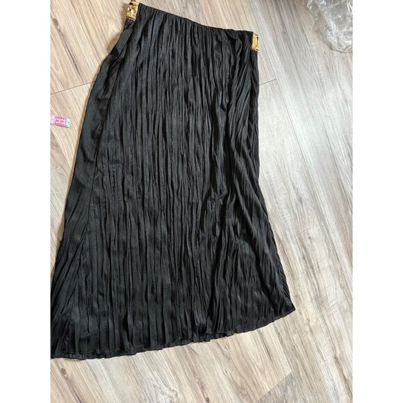 Vtg Worthington Womans M Flowy Maxi Skirt Embroidered Waistband Whimsigoth Y2k - Picture 8 of 11